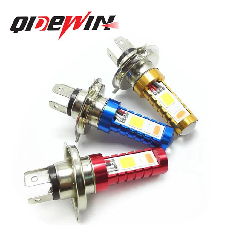 led Lens White Blue red Hi Lo Lamp Scooter Accessories Fog Lights 12V BA15D BA20D H6M 3Colors COB LED Motorcycle Headlight Bulbs