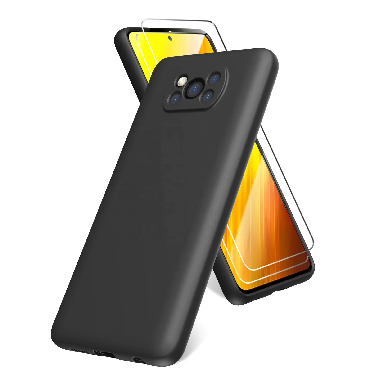 New Style Protection Mobile Case Cover Liquid Silicone Phone Case Silicon for Xiaomi Poco X3 NFC