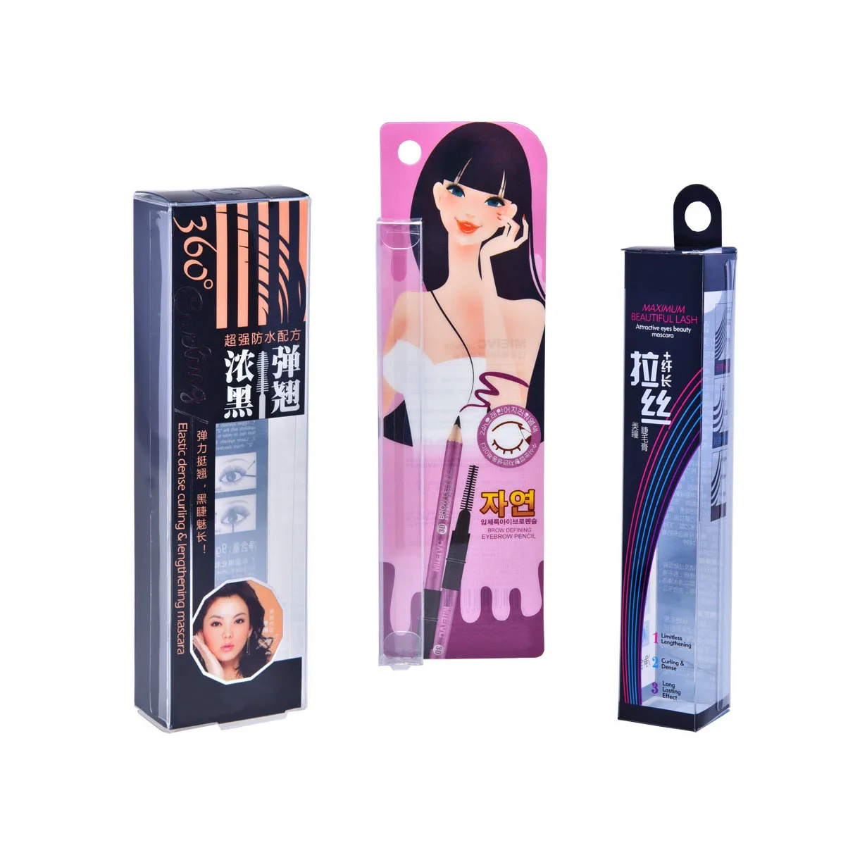 Small OEM Custom colored printing gold hot cold foil stamping Clear PVC PET PP frosted Transparent Plastic Folding Packaging Box