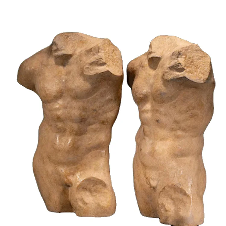 Изготовленная на заказ Смола Polystone древняя греческая Мужская скульптура торс статуя антикварный бюст