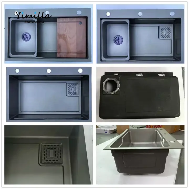 Overmount Sink Beautiful Kitchen Sinks Grey Commercial Stainless Steel Modern Apartment Brushed Single Bowl 5 Years 1 Mm Cn;gua