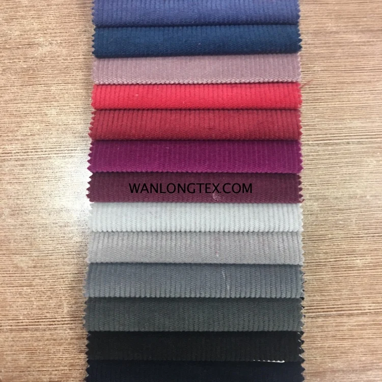 Manufacturer wholesalepurple striped poly/nylon/spandex  corduroy apparel pants fabric for sofa
