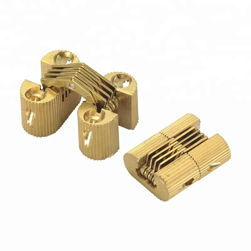 Concealed Brass Hinge Kitchen Cabinet Hinge Folding Table Furniture Hinge