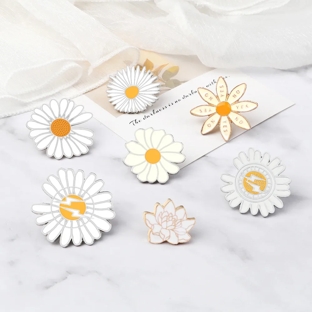 Custom Badges Kids Clothes  Fashion Cartoon Brooch Pins Women Flower  Enamel Pin Gift