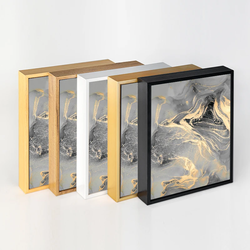 Wholesale Art Prints photo frame  modern gold abstract wall art oil painting for home decor living room marcos de fotos