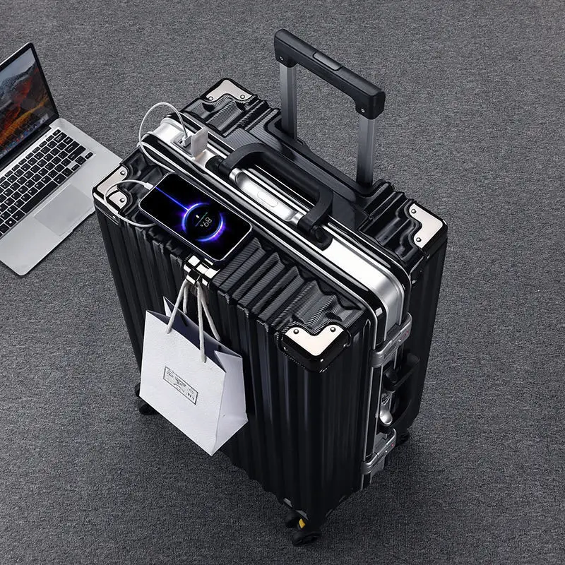 Hot selling Luggage Set Aluminium frame Luggage male sturdy business large capacity travel suitcase