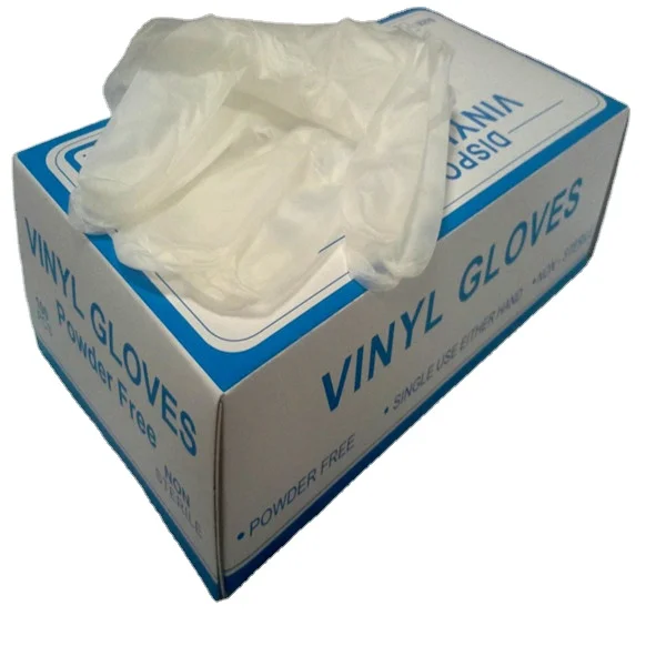 Виниловые перчатки без пудры, медицинские перчатки