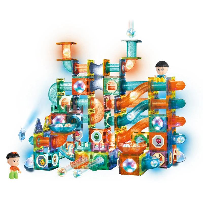 292 Pcs Creative Luminous Piping Magnet Construction Toys 3D Educational Magnetic Building Blocks Toys