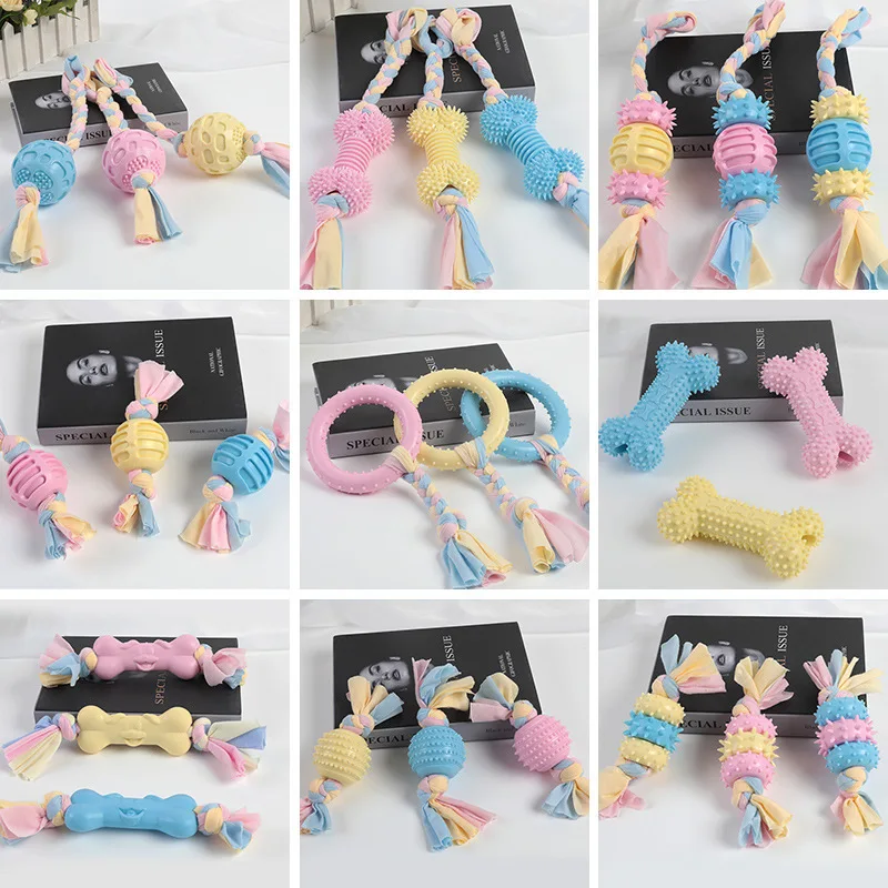 Dental chew knock cat dog toys TPR toy for funny