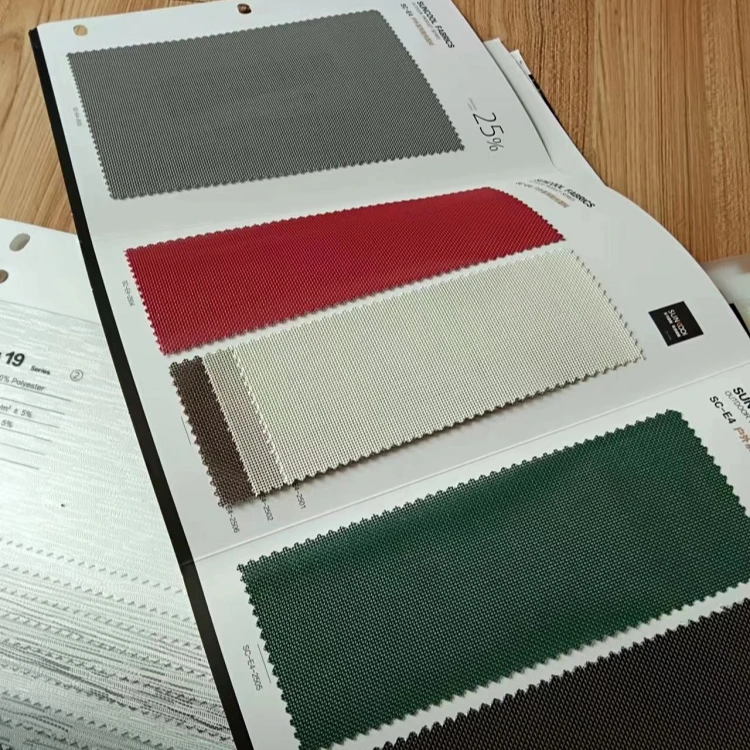 IN Stock 70% pvc 30% polyester PVC coated sunscreen solar screen blinds shades fabric for blinds 25%Opening rate
