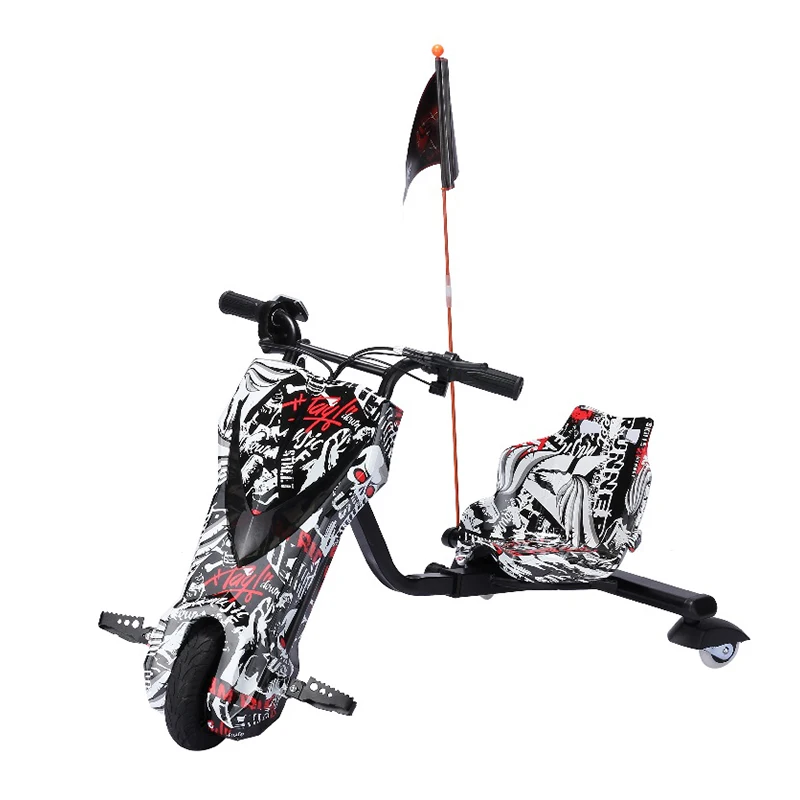Крутой Дрифт Электрический трехколесный скутер trike go karts электрический автомобиль для детей