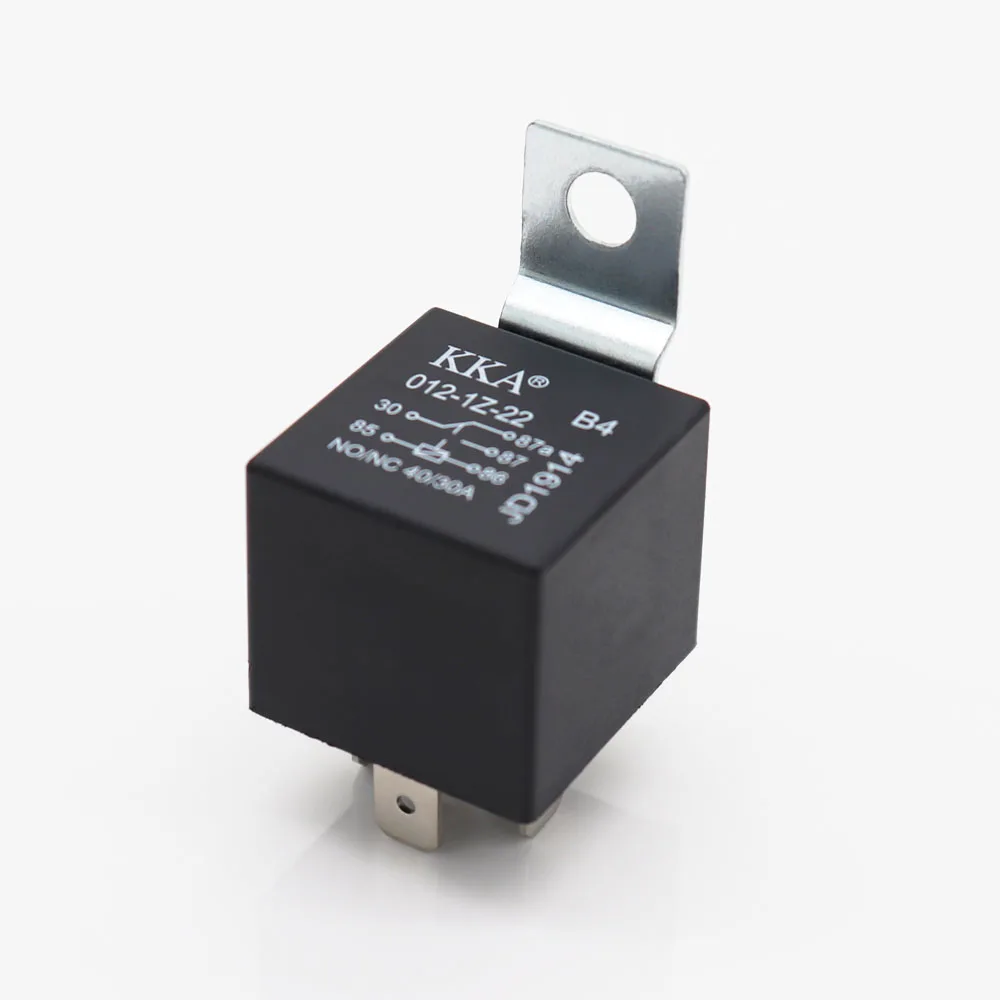 KKA-B4 30A/40A Универсальное автомобильное реле 12V 5pin, с металлическим кронштейном, JD1914 автомобильное реле