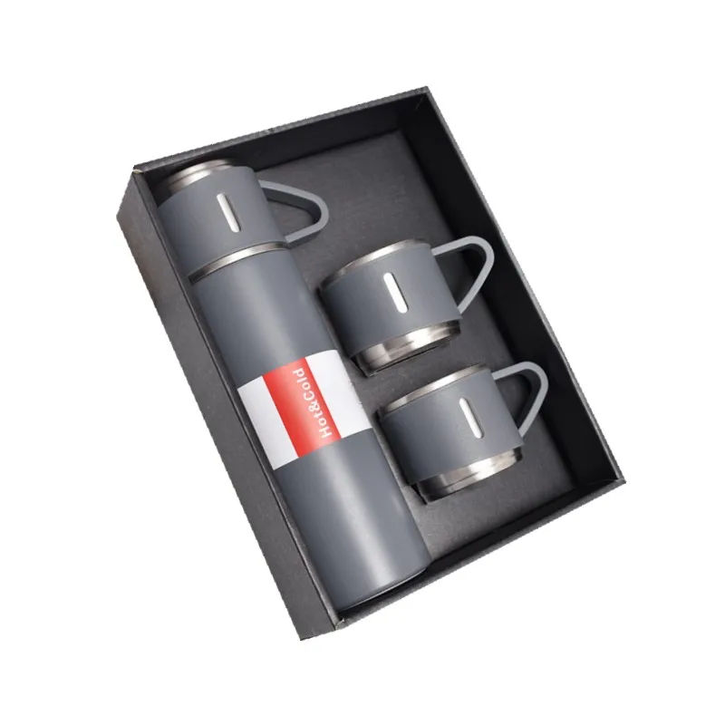 Wholesale Supplier 16oz Travel Coffee Mugs Double Wall Business Gift Set Vacuum Insulated Thermal Bottle and Cups for Coffee