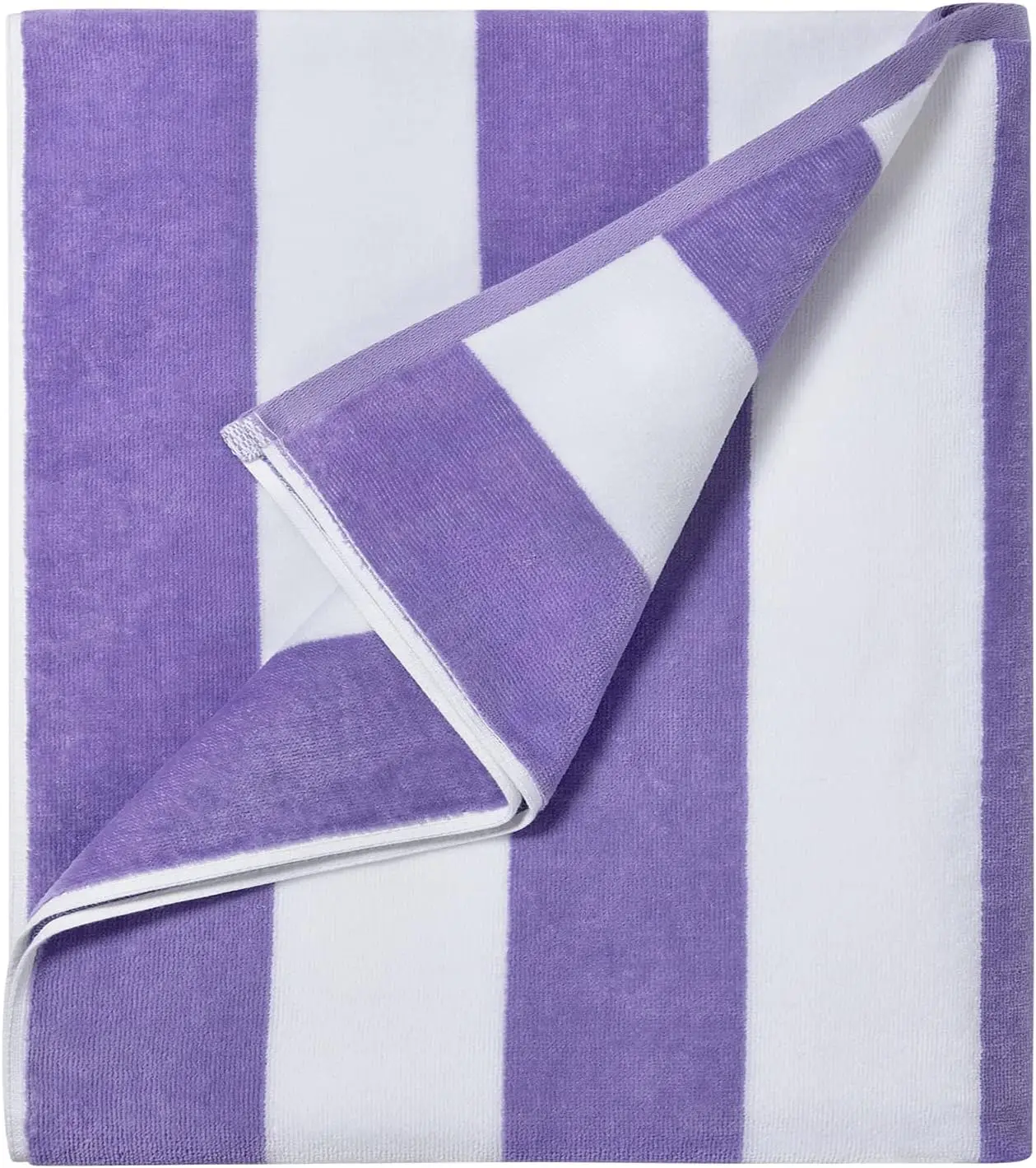 100% Cotton Terry Cabana Stripe Pool & Beach Towel, Soft & Absorbent Towel Blanket For Pool