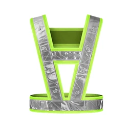 V Shape LED Battery Reflective Belt Cycling Vest Safety Vest High visibility for Traffic Runner Uber Driver