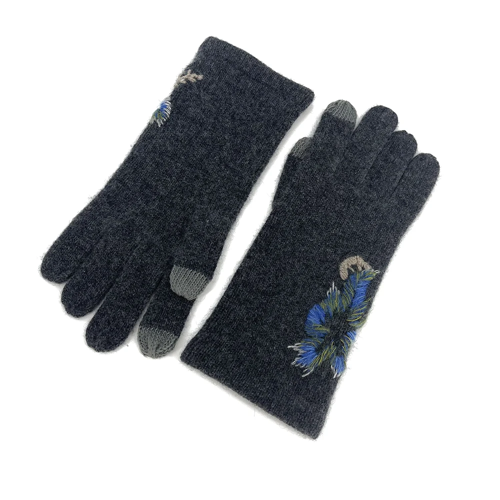 RTS Wholesale Elegant Ladies Custom 2021 Winter Warm Cashmere Gloves Oem in Stock