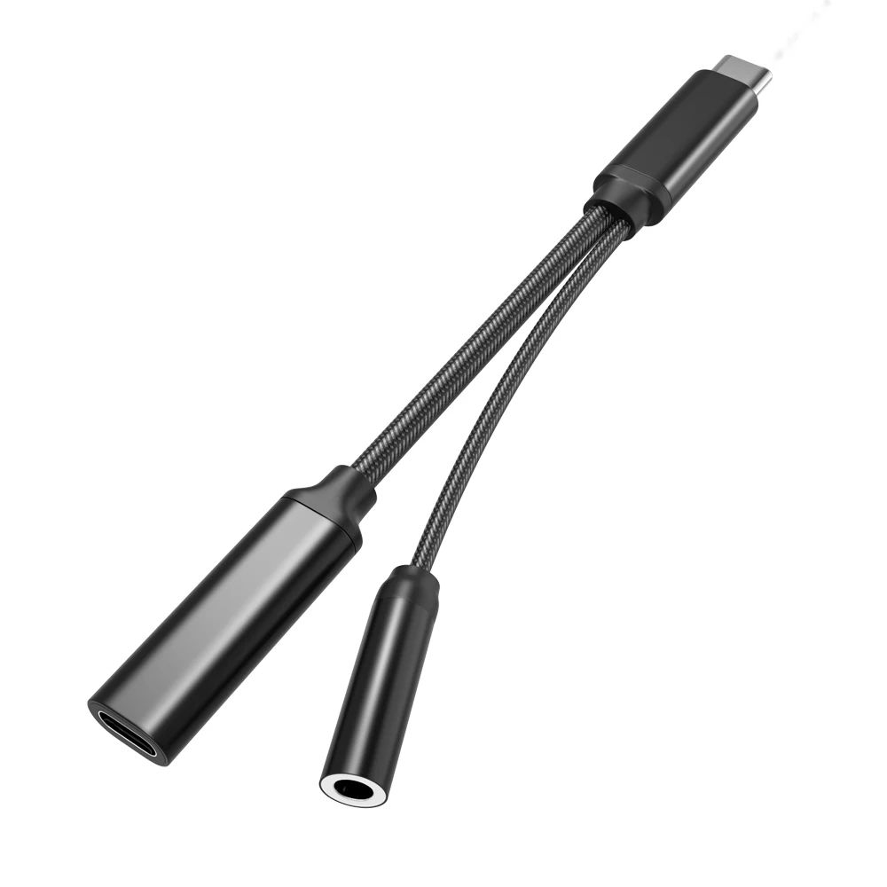 HiFi DAC USB Type C to 3.5mm Headphone and Charger Adapter for Android Phone 32bit/384khz Headphone Jack Adapter Type C