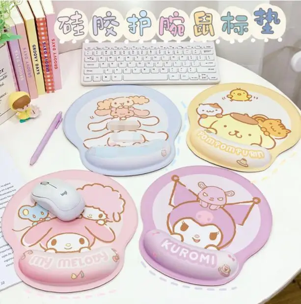 Коврик для мыши Ruunjoy Sanrio kuromi Pompompurin kawaii С мультяшным рисунком симпатичная моя мелодия нескользящий коврик дома переносная