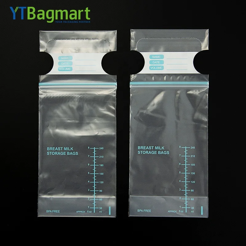 Disposable Double Zipper Baby Breast Milk Storage Bag Bpa Free Sterilized Ldpe Plastic Breastmilk Storage Bags With Measurement
