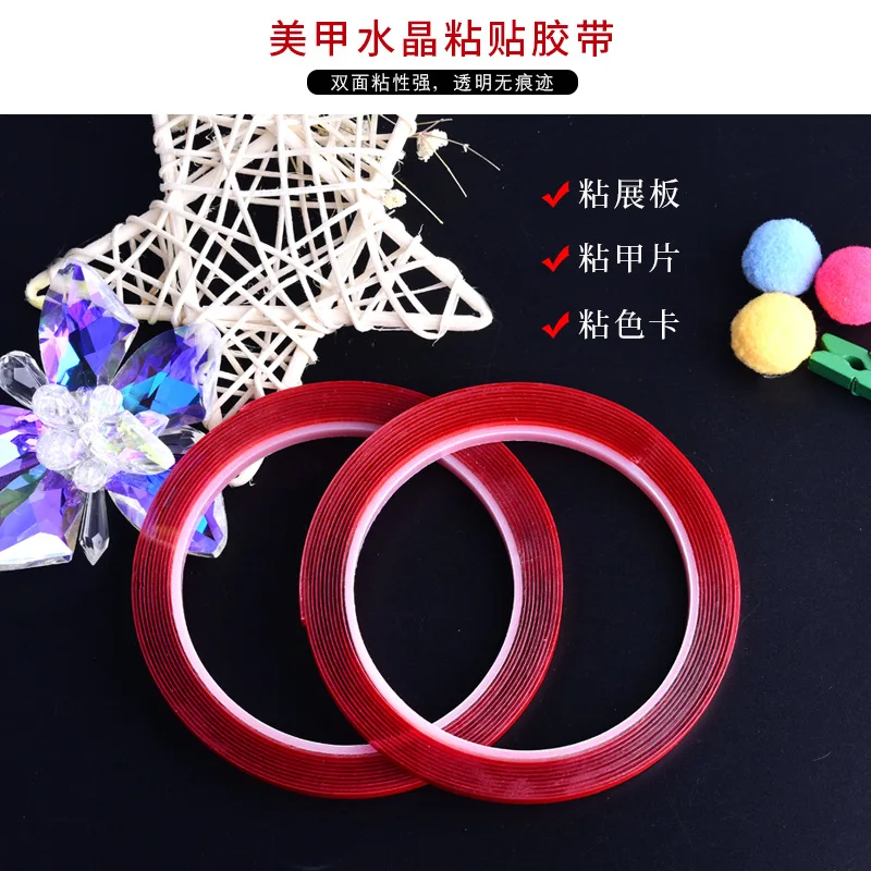 3M Transparent strong adhesive double-sided tape Ultra-thin PET seamless removable double-sided tape width 6/10mm