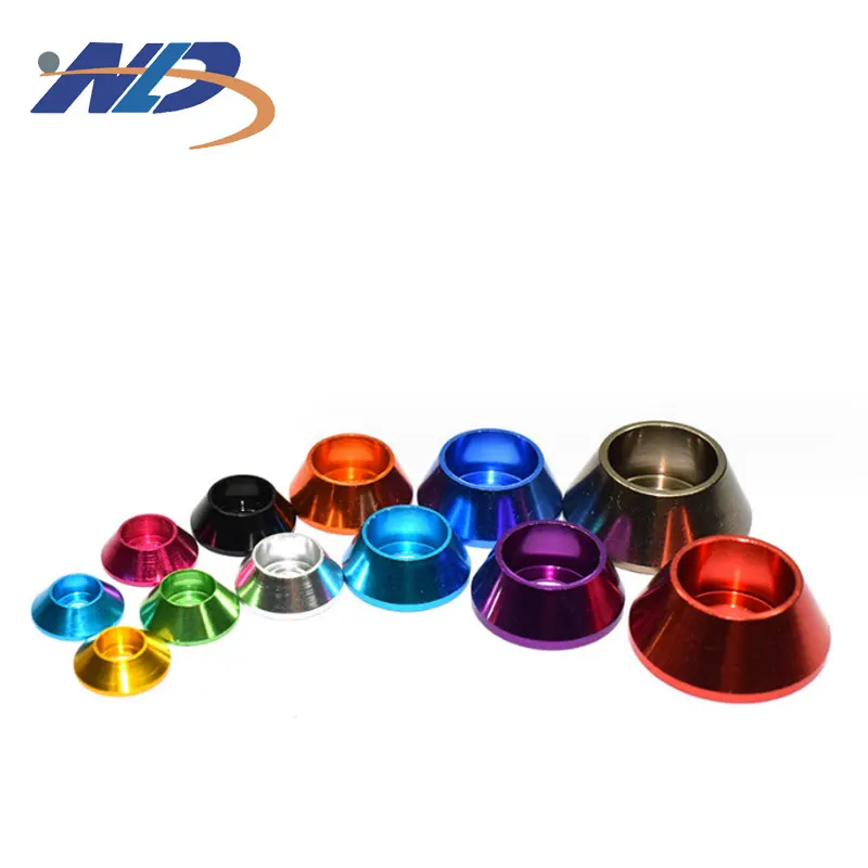 Custom aluminium alloy concave countersunk hole conical M6M8M10M12 bowl fish-eye gasket hollow washer