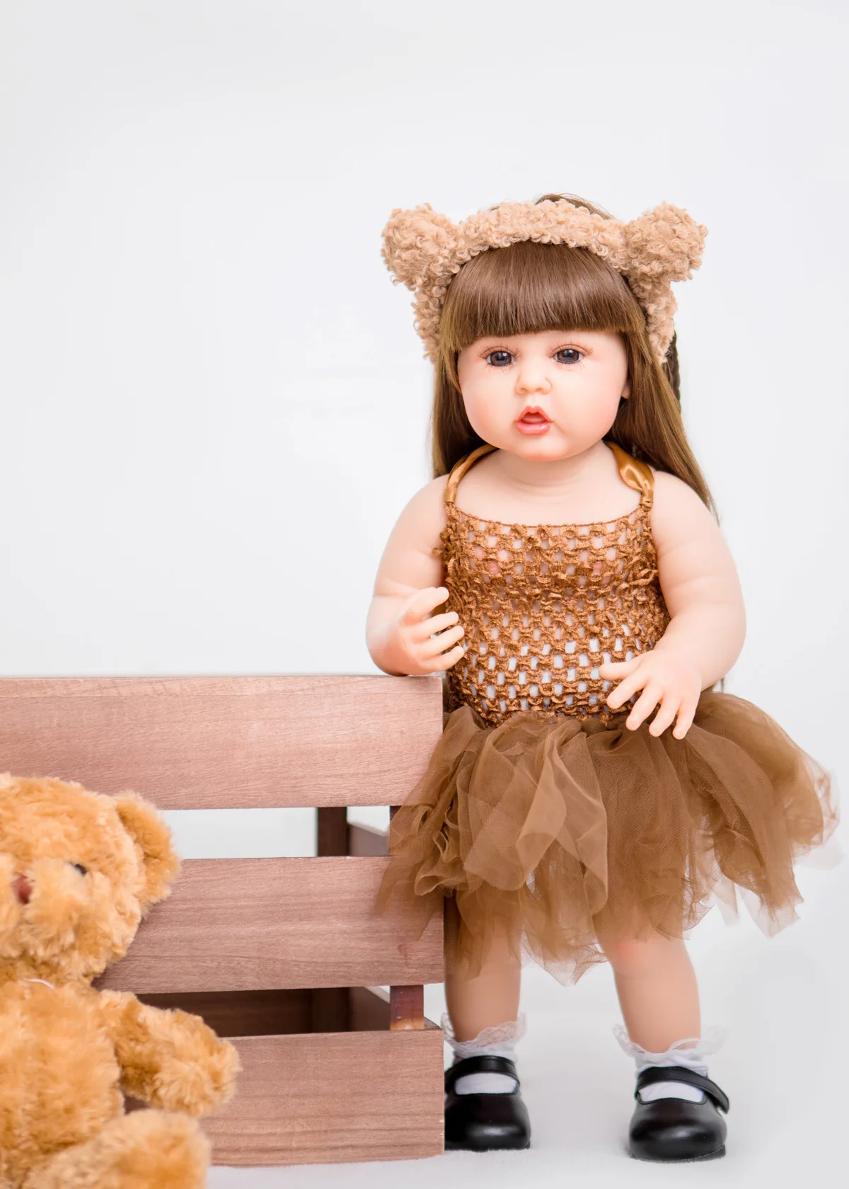 Lifelike reborn baby dolls 55cm soft silicone vinyl realistic reborn dolls toddler Girls for baby toy