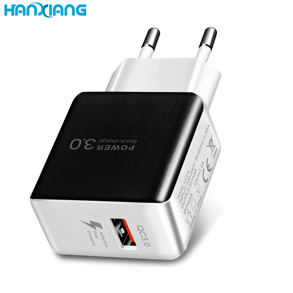 2021 Быстрая зарядка 3 0 18 Вт с одним портом USB настенное зарядное устройство для Iphone 7 Plus
