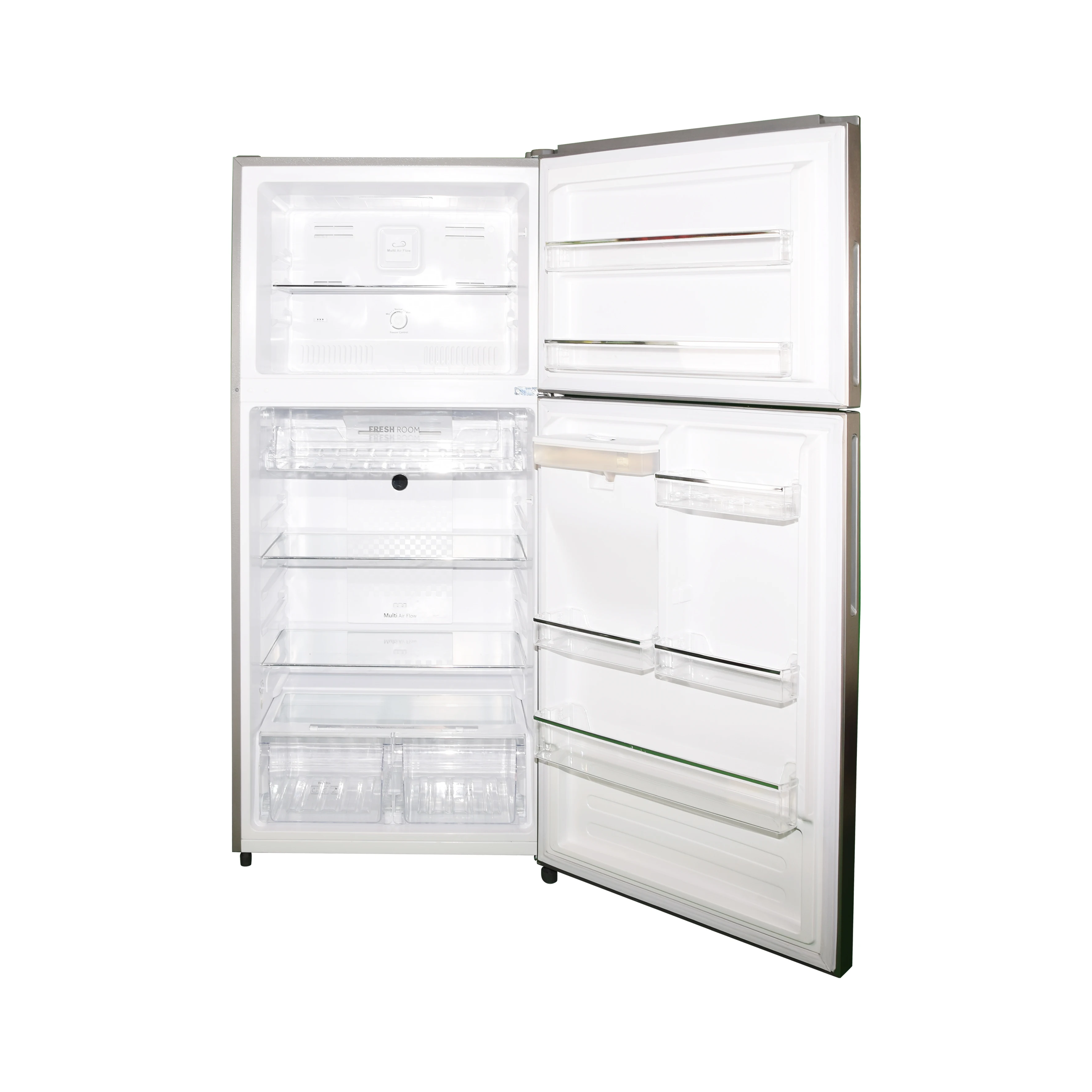 480L Large Capacity Household Kitchen Refrigerator 220V Double Door Refrigerator Electric Portable Mechanical Stainless Steel 