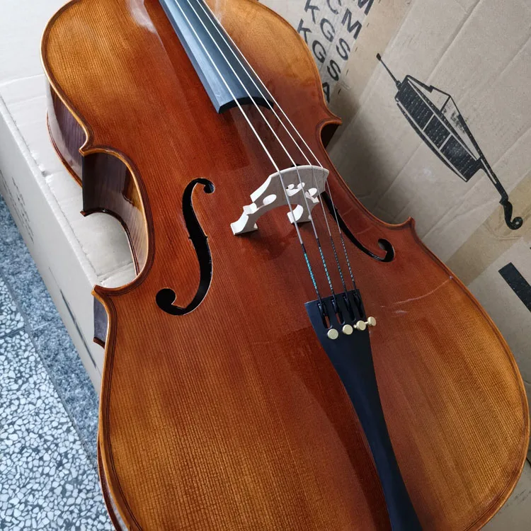 Factory price professional natural flamed handmade cello with best quality