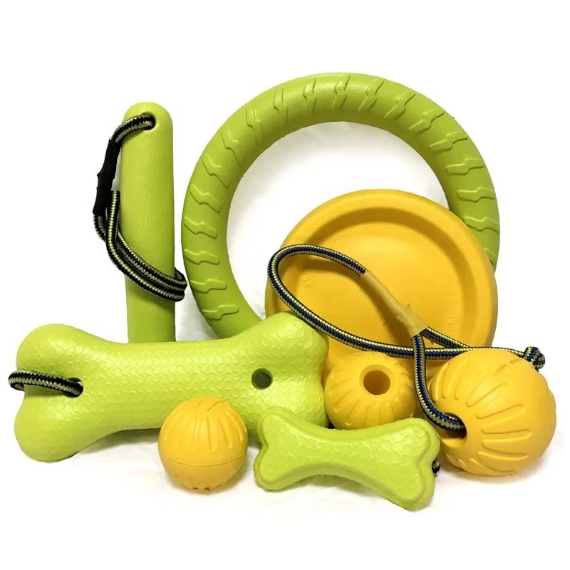 Pet Training Chew Teeth Safe Ball Toy With Rope Durable Elastic EVA Floating Balls Dog Teeth Grinding Toys