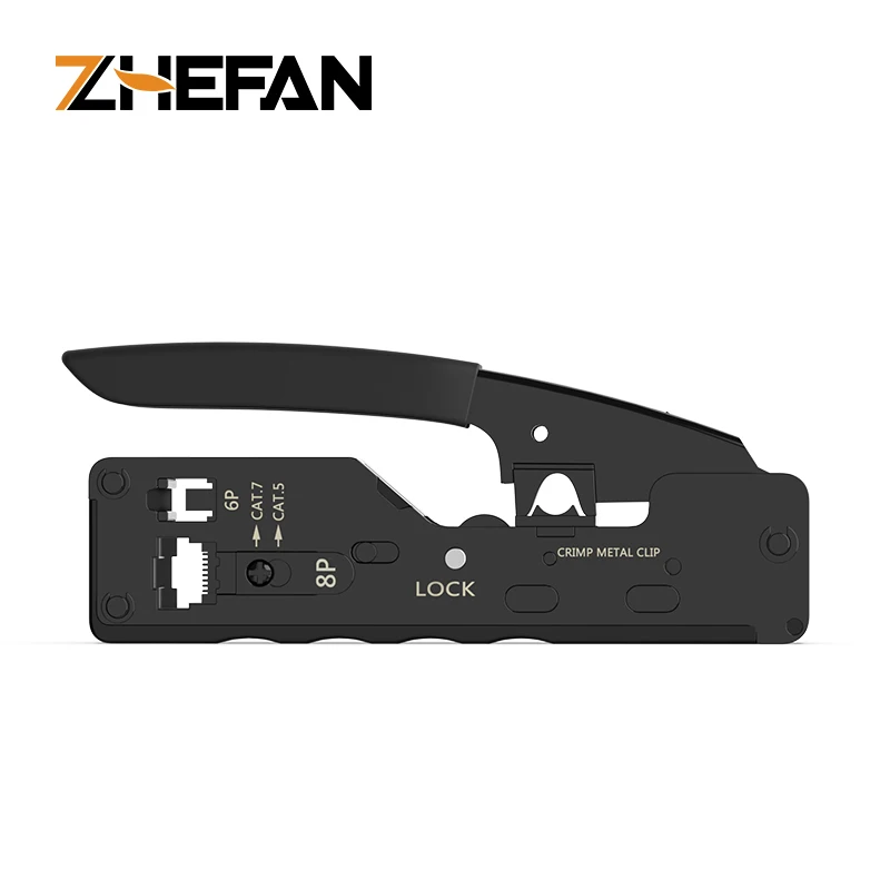 Network Cable Multifunction Crimp Tool Networking Hardware Tools Cat7/Cat6/Cat5 Rj45 Multiple Use Crimping Plier