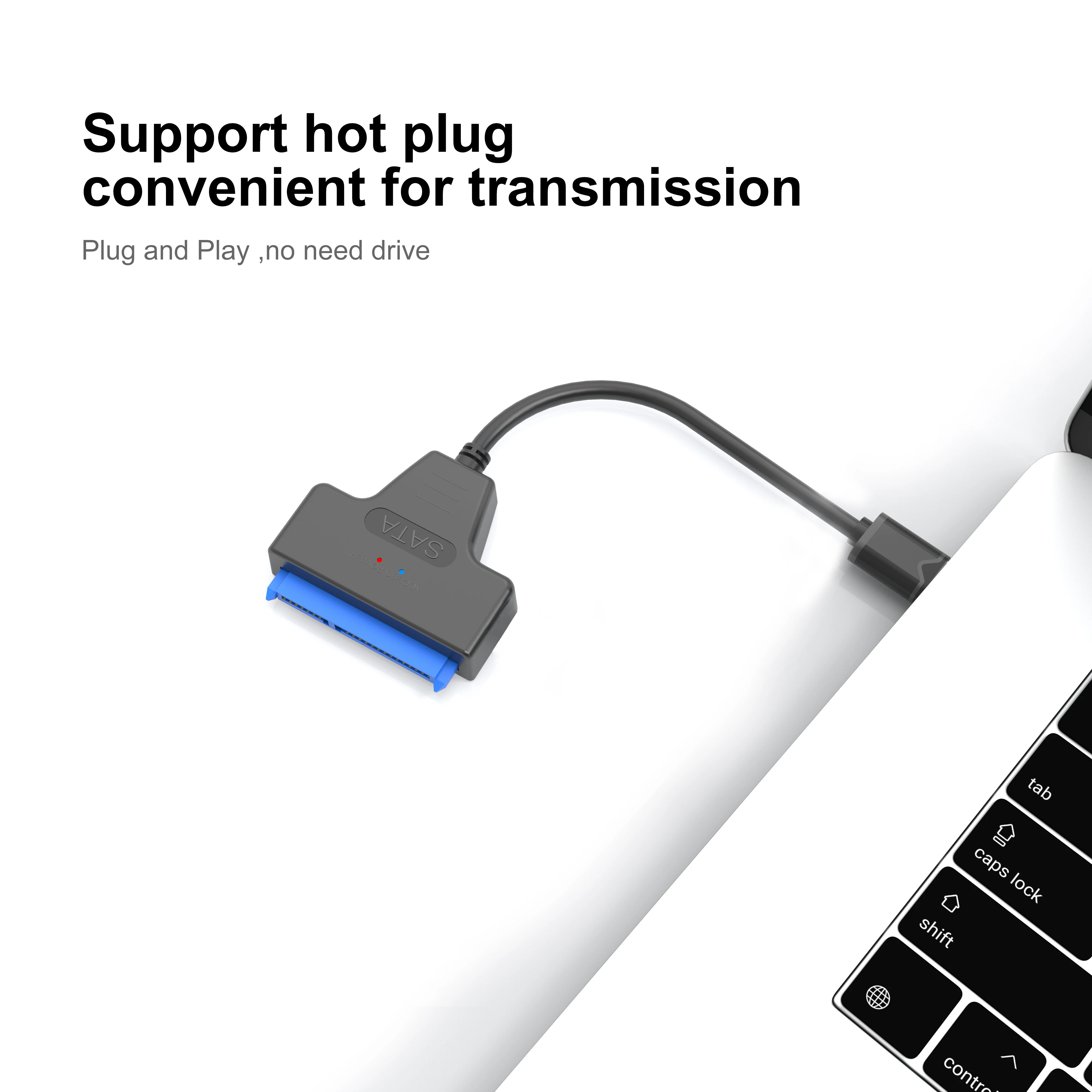 High Quality 20cm Sata 7+15 Pin Hard Disk Drive Line to Sata USB 3.0 Cable Adaptor for 2.5 inch 3.5 inch hard disk drive
