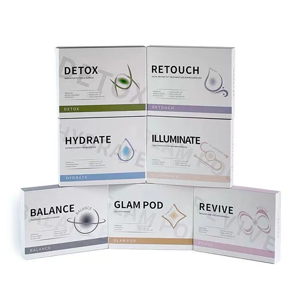 Oxygen bubble pods Glam Detox Hydrate Oxygen Pod Treatment Glam Revive Balance Illuminate Co2 Capsule For Salon