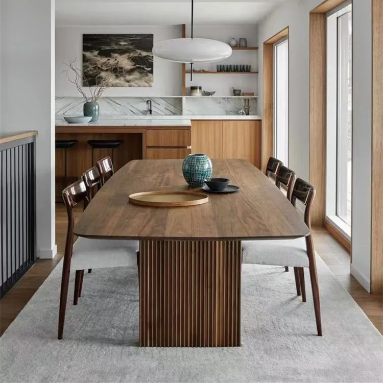 Hot Nordic modern solid wood dining table and chair combination simple modern dining furniture household dining table set