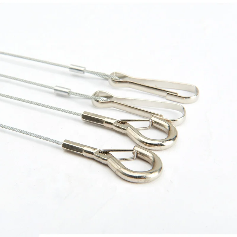 Stainless Steel Cable Lanyard Snap Hook Thimble Ends for safety