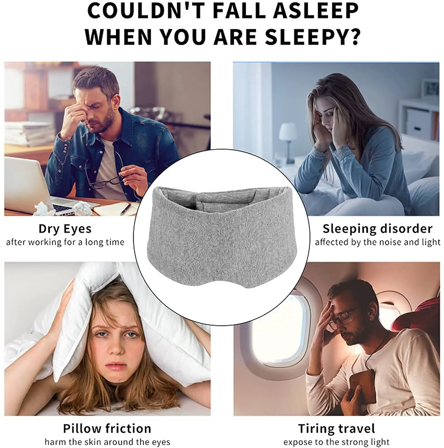 OEM factory sleeping eye mask Face-Hugging Padded Silk Sleep Mask for Deep Sleep