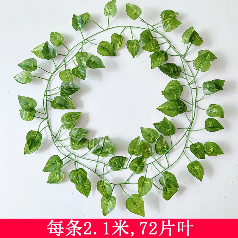 Hot sell Fake Vines Hanging Plants Backdrop Green Leaves Artificial Ivy Greenery Garland for Room Bedroom Wall Decor