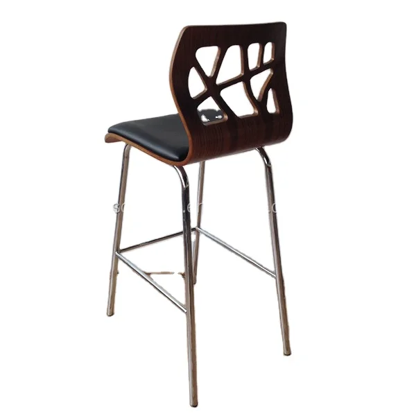 Metal Frame Black Plywood  Vinyl Seat Pub Bar Stools Chairs HY2009-2