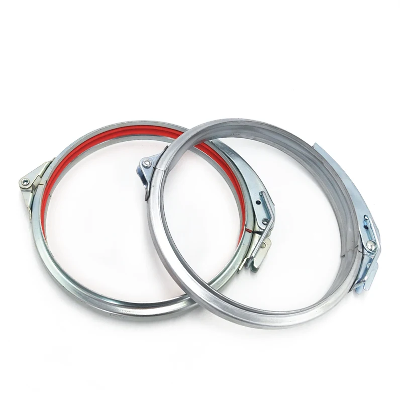 Stainless Steel Quick Connect Clamp with V Gasket Quick Lock Clamp Pull Rng for Duct / Flange Pipe