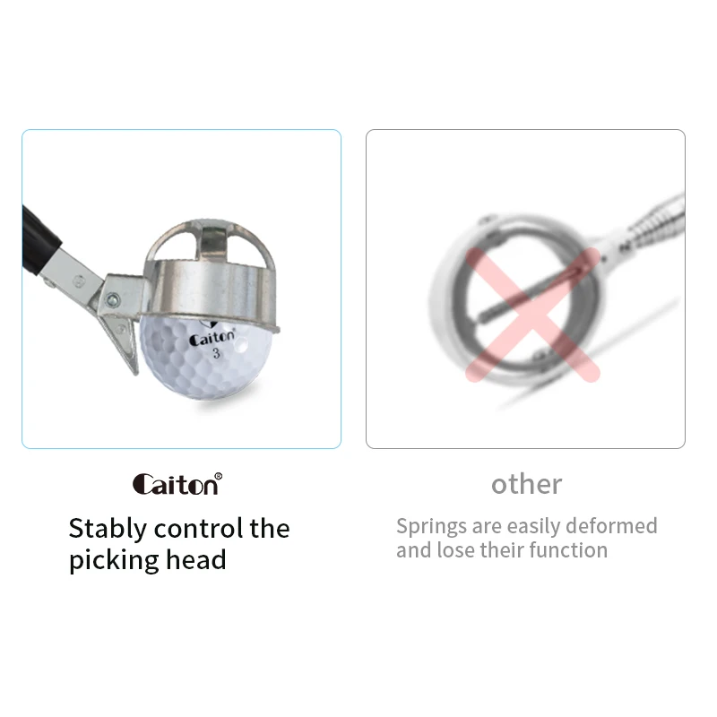 Folding high quality Stainless Steel Material golf ball picker disc golf ball retriever