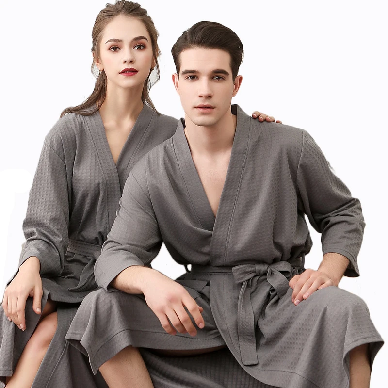 
gift your own beautiful gown hotel lovers bathrobe couple waffle bath robe  (62261906821)