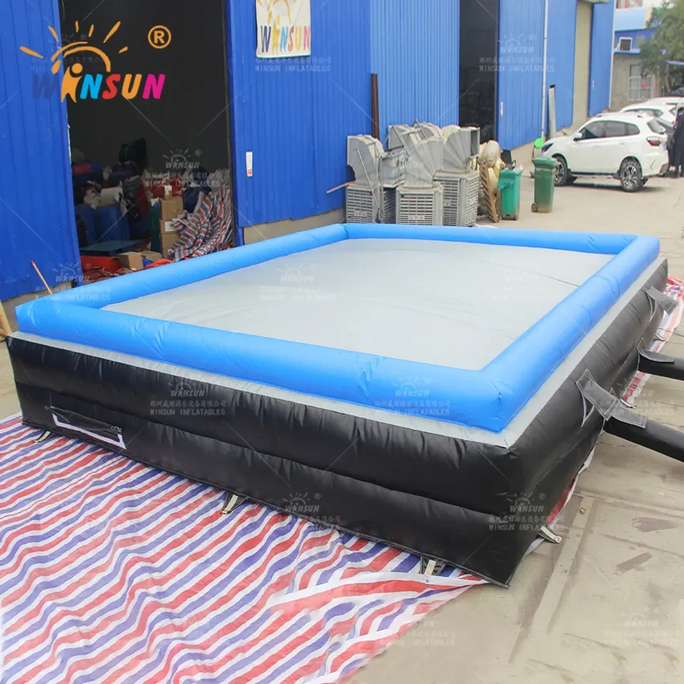 WINSUN sport Inflatable Skiing Jump stunt airbag big inflatable landing airbag mat sports games ramp pad sloped mtb for sale