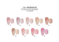 Wholesale custom self-leveling creamy viscosity extension uv gel nail polish set base coat soak off quick extension polish