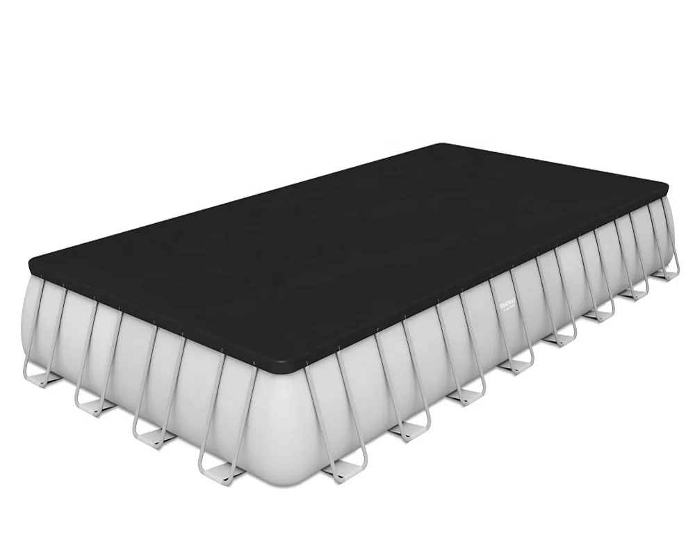 Bestway 56623  Large Rectangular Steel Frame Swimming Pool Set With Sand Filter Pump & Cover &Safety Ladder