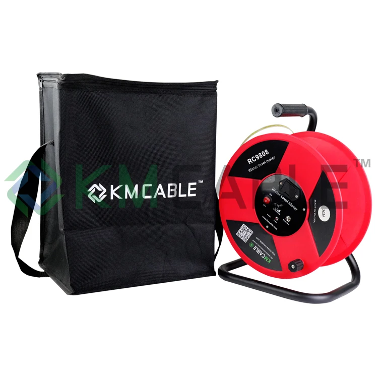 KMCABLE RC9808 30 м-300 м Диапазон 14 мм Prode длинная глубина измерения Well Dipper стальная лента с сигнализацией батареи Измеритель Уровня Воды