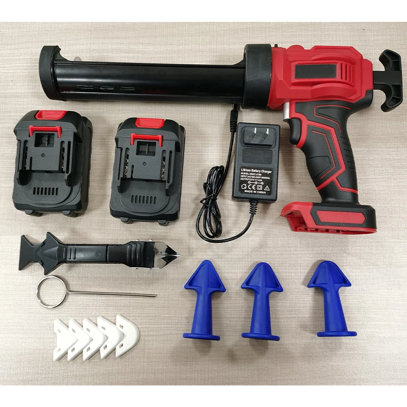 KAFUWELL P24259F Cordless Caulking Gun 4 Adjustable Speed Electric Caulk Gun With 2.0ah Li-battery & Charger