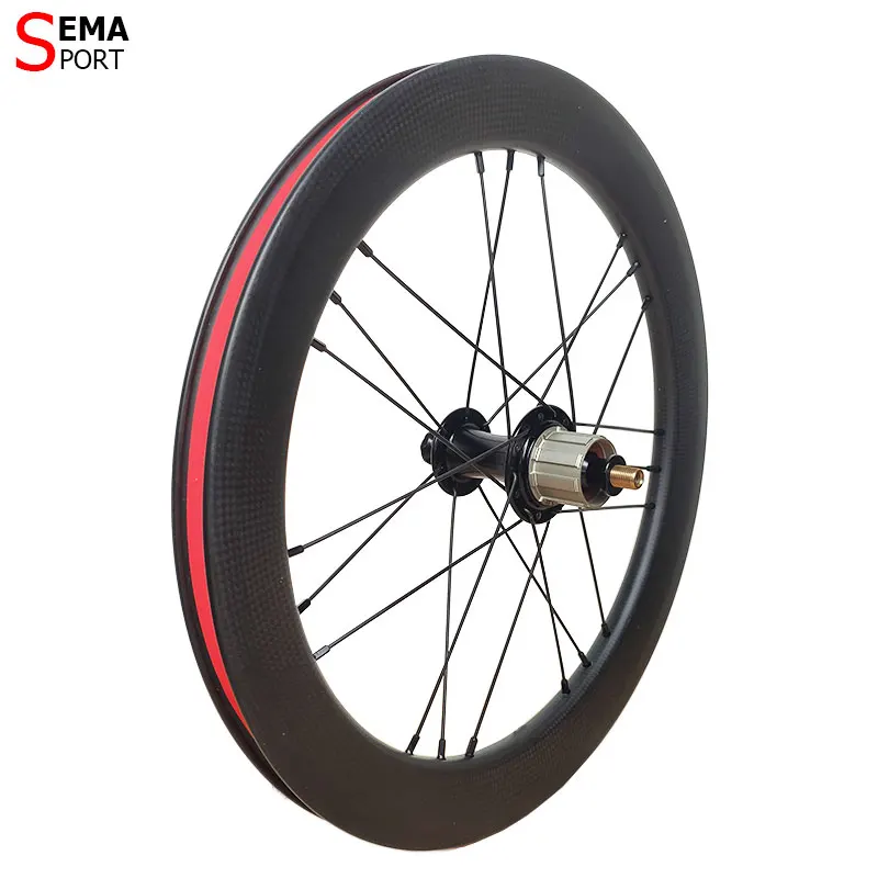 
349SV7-WS Carbon 7speed 14/21holes Fnhon Bike 349 3sixty Folding Bicycle Wheels 