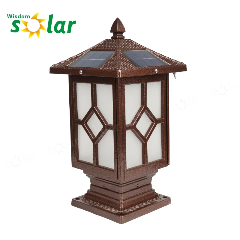 
China Manufacturer integrated solar fence gate light tradition garden lawn lamp for energy saving  (62337535449)