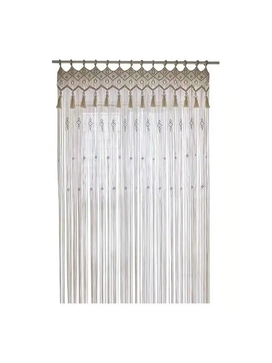 YH-108 Macrame Curtains Handmade Rope curtain  boho decor for Living Room Kitchen window Curtains Wedding ground