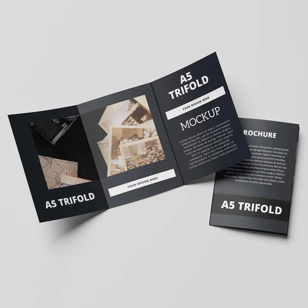 Custom Design Advertising Manual/journal/magazine/catalogue/brochure/flyer/leaflet Printing Service A3 A4 Poster Trifold Flyer